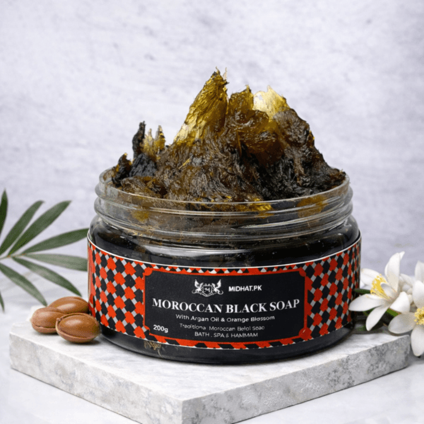 Best 100%  Pure Moroccan Black Beldi Soap 200gm | By Midhat.Pk