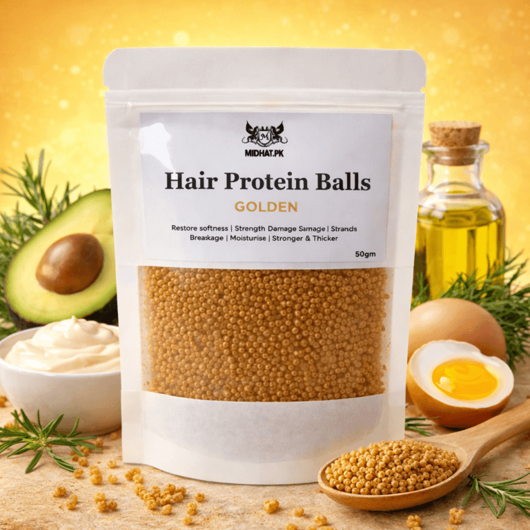 Hair protien balls gold