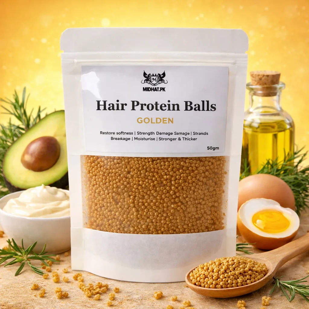 Hair protien balls gold