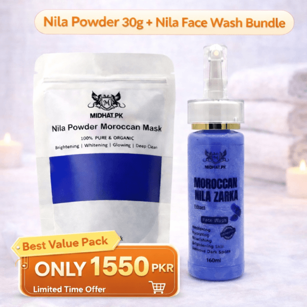 Pack of 2 Moroccan Nila Powder 30gm + Moroccan Nila Facewash