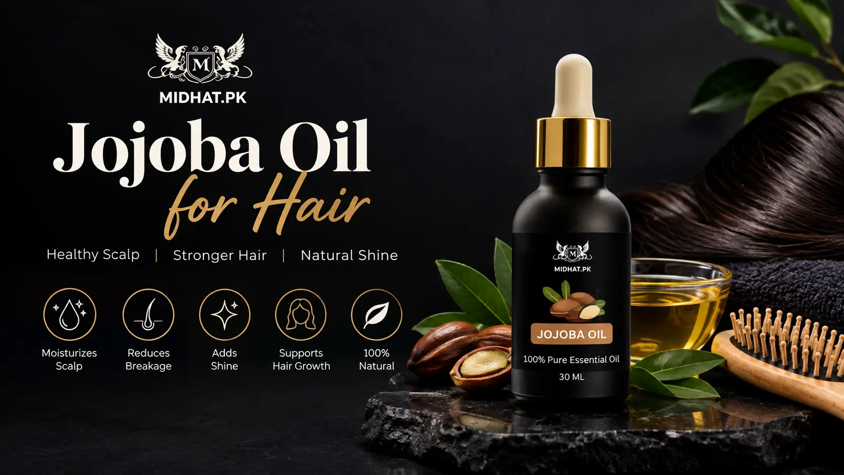 Jojoba oil for hair benefits and application