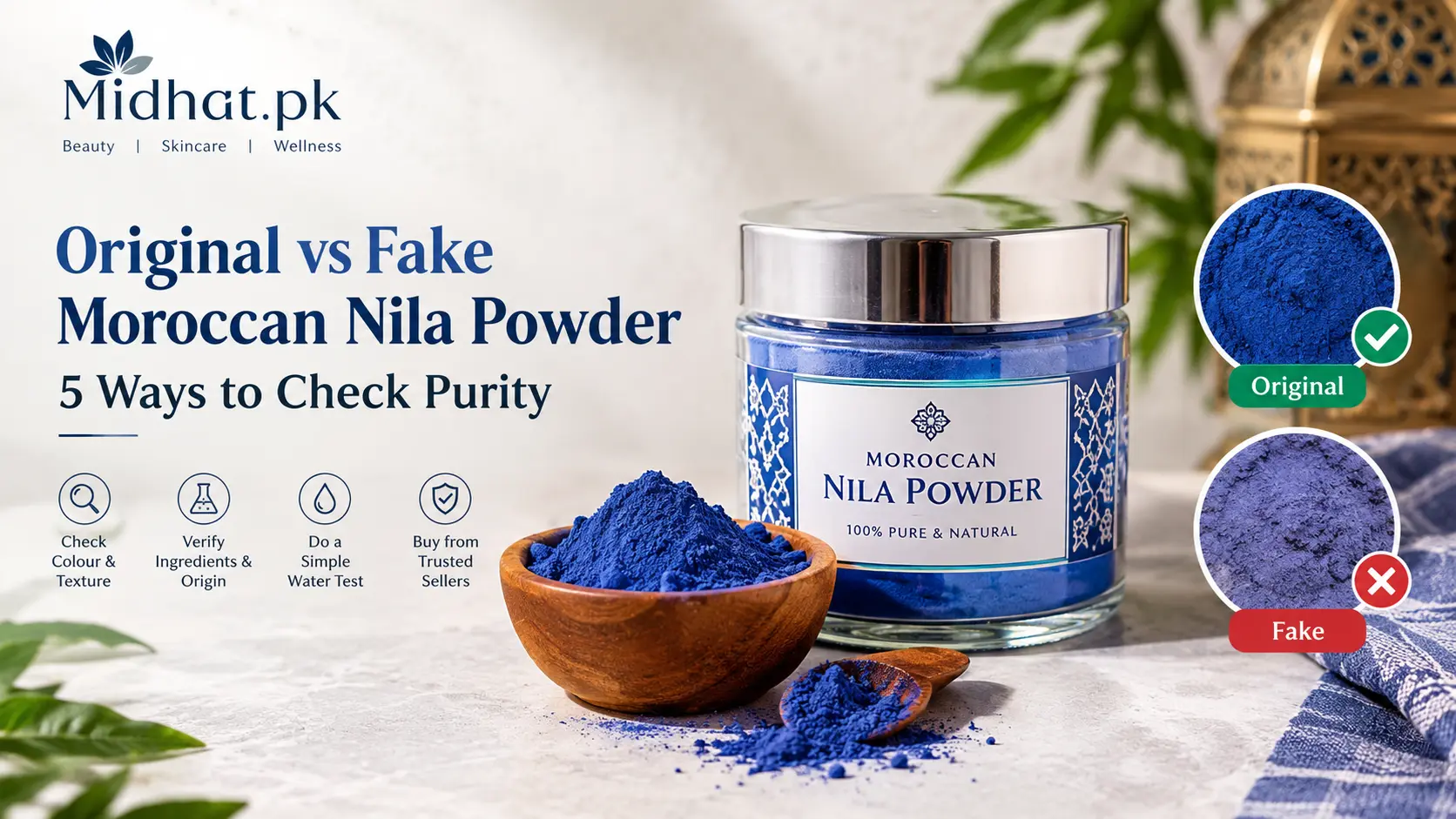 Original vs Fake Moroccan Nila Powder